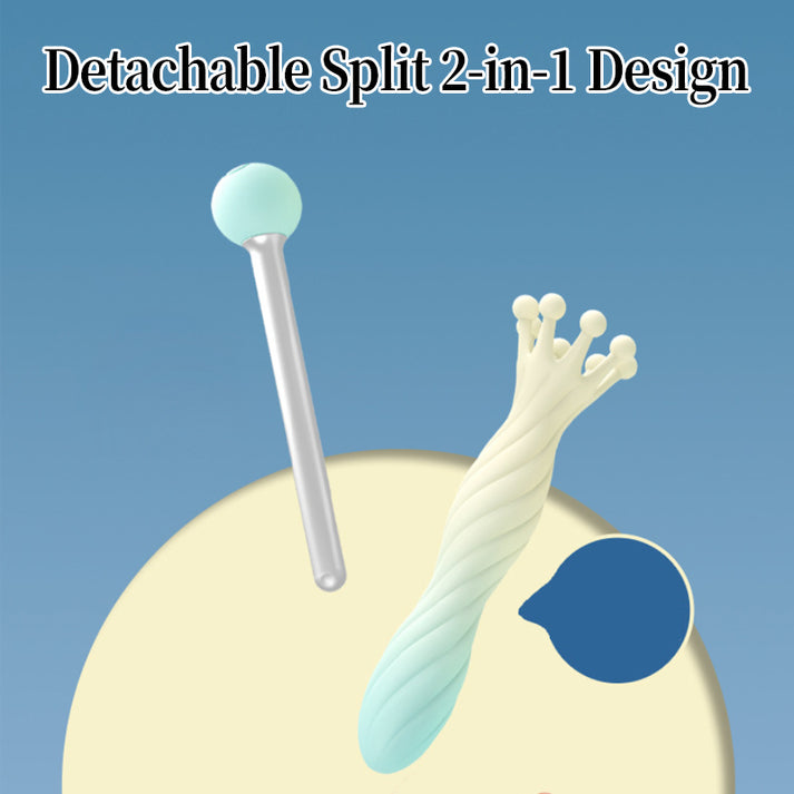 Detachable Crown-shaped Silicone & 304 Stainless Steel Personal Massager for Women — view 3