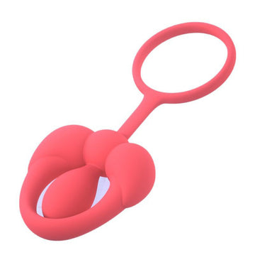 Cherry Lip Vibrating Delay Ring, Kegel Balls for Women's Pelvic Floor Tightening
