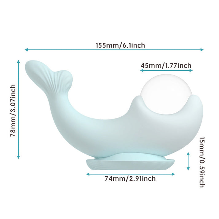 Mermaid Style Vibrating Ball with Tail Design, Heating Function & Magnetic Base Charging — view 4