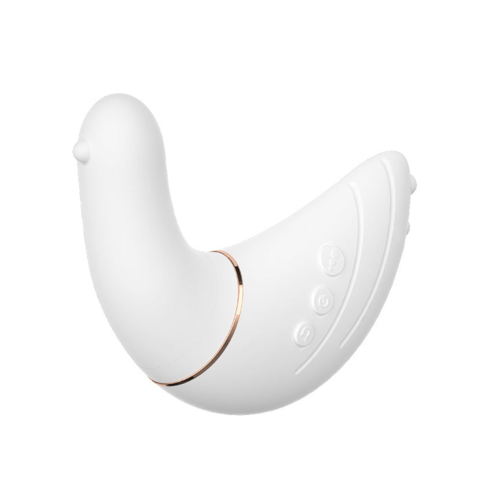 Cute rounded dual-ended vibrator with vibrating tip and tail