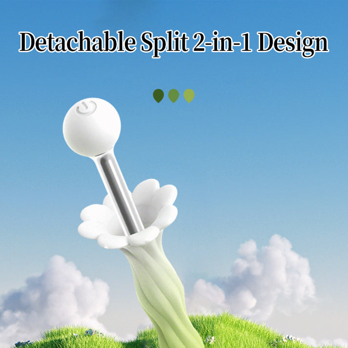 Mini Detachable Rotating Flower Silicone Massage Toy — view 2