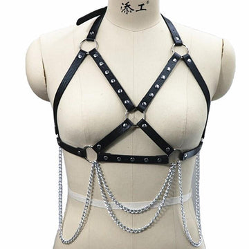 Chain Harness Collar & Waist Belt Set
