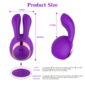 Silicone Rabbit Vibrator with Dual Sucking and Vibrating - extra detail view