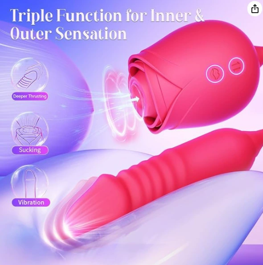 Upgraded Version Sensory Toys for Adults Silicone rose Sucker 10 Mode Suck Waterproof — view 4