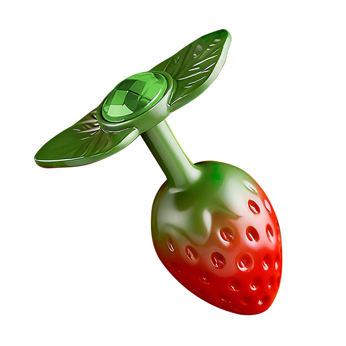 Aluminum Alloy Anal Plug Strawberry Shaped Smooth Surface for Exercises Anal Pleasure Adults Anal Sex Toys for Women Men — view 2
