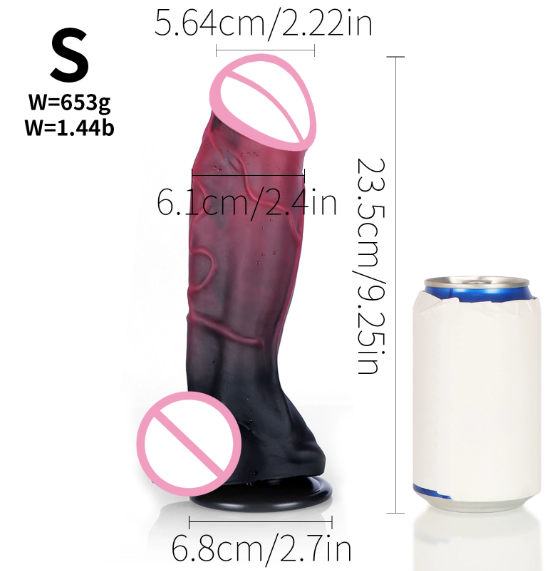Thick veined textured dildo