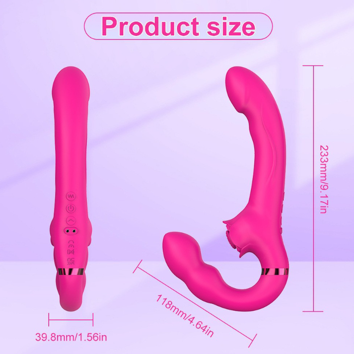 Dual - Ended Couples Vibrator - 10 Vibration Modes with - gallery image