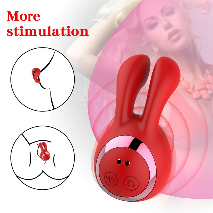 Silicone Rabbit Vibrator with Dual Sucking and Vibrating - additional view