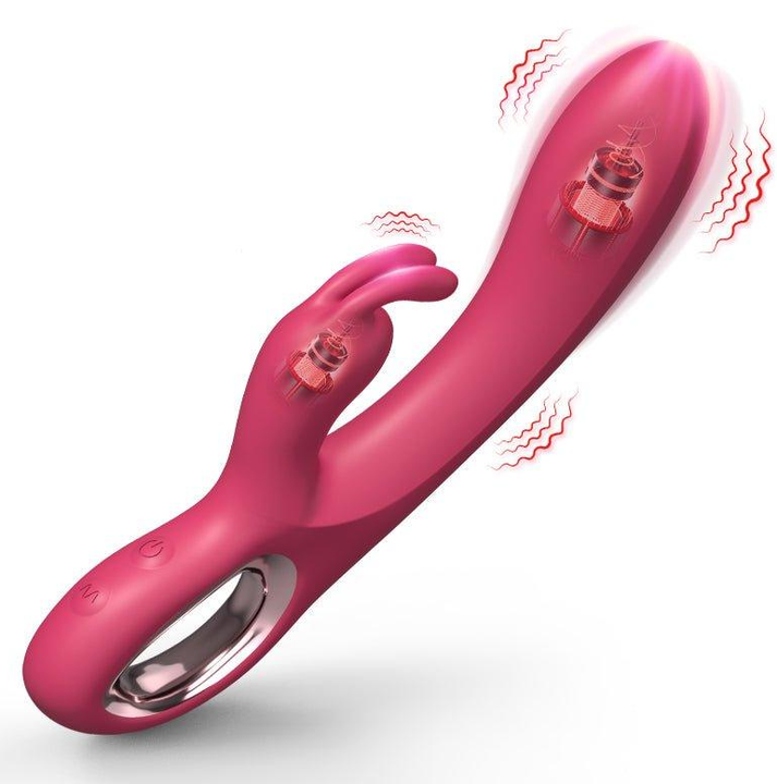 Women's rabbit dildo and clitoral vibrator