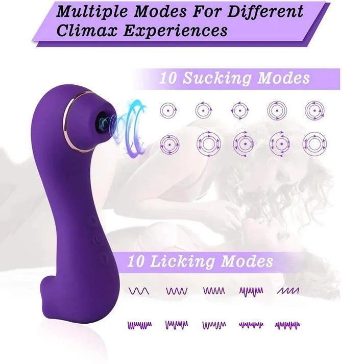 2 in 1 Clitoral Sucking Tongue Licking Vibrator — view 2