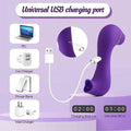 2 in 1 Clitoral Sucking Tongue Licking Vibrator - additional view