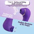 2 in 1 Clitoral Sucking Tongue Licking Vibrator - detail view