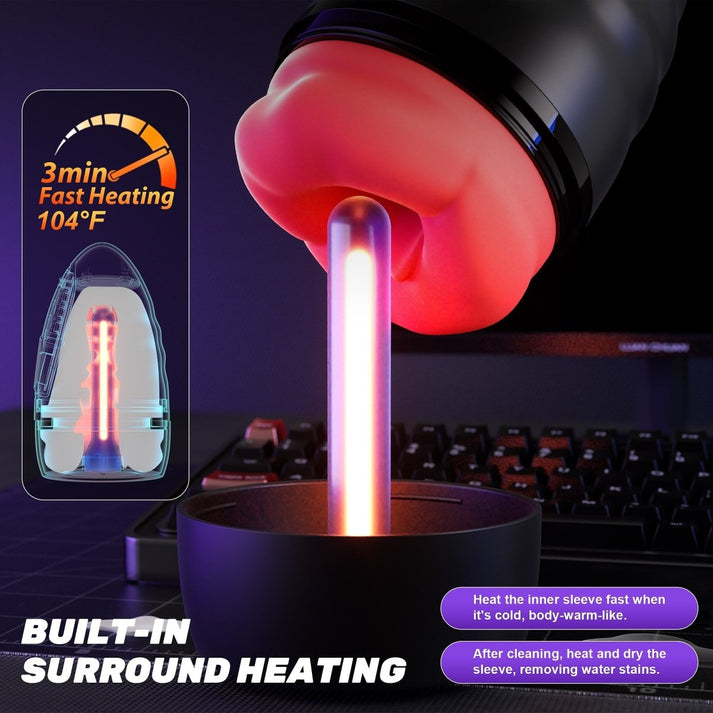 2 in 1 Mouth Vibrator and Men Penis Trainer with APP - additional view
