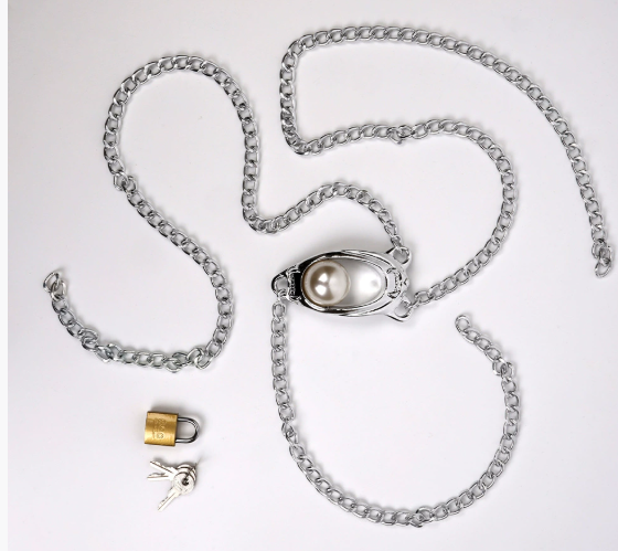 T-shaped chastity belt is used for abstaining, preventing infidelity and locking the penis — view 3