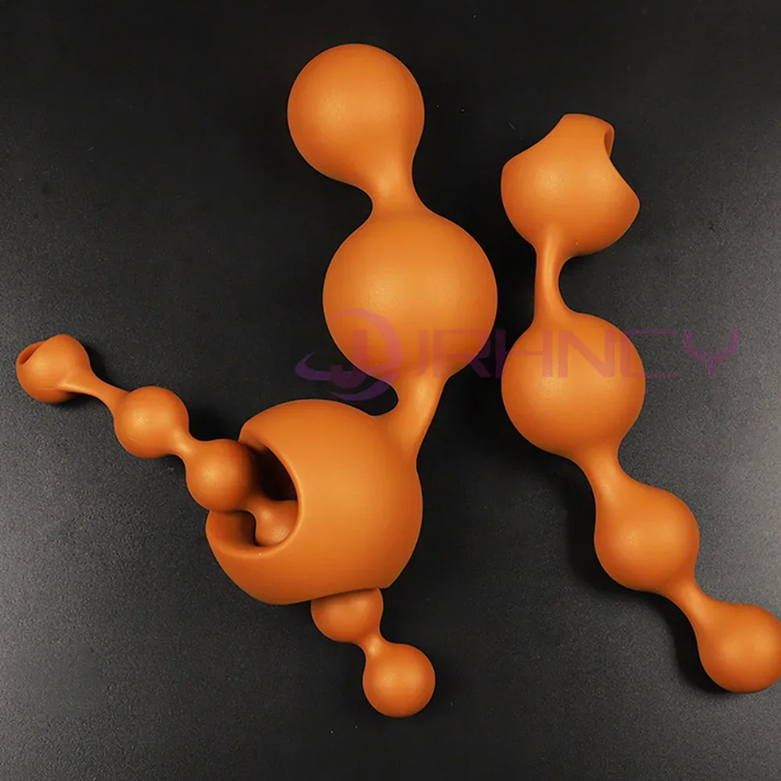 S-XXL Anal Beads Huge 9cm Anal Plug Soft Liquid Silicone Butt Plug Fisting Anal Balls Sex Toys