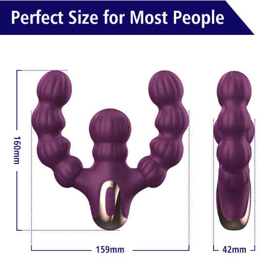 Pull bead stick Two-end vvibrating massage — view 2