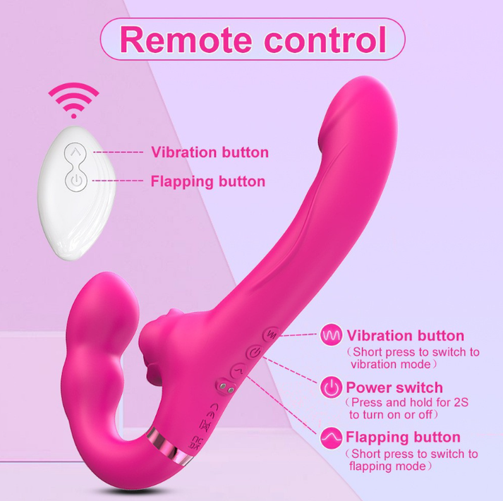 Dual - Ended Couples Vibrator - 10 Vibration Modes with - extra detail view