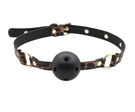 SM leopard print eye masks handcuffs — view 3