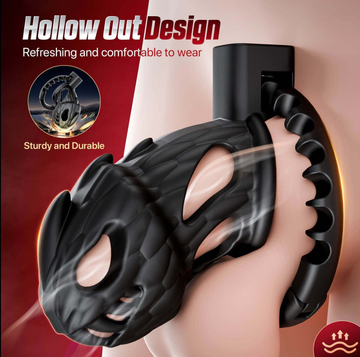 Adjustable Hollow Out Male Chastity Cage SM