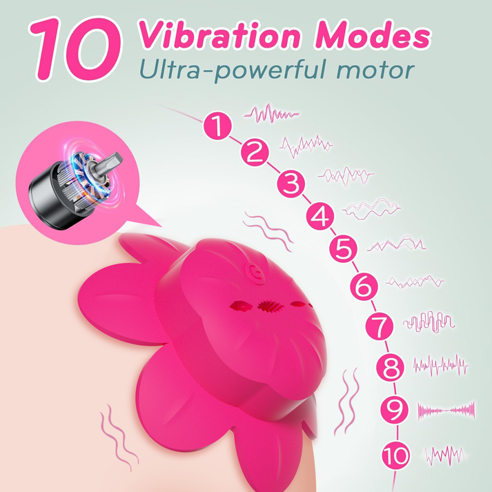 Flower Female Nipple Teasing Vibrator - additional view