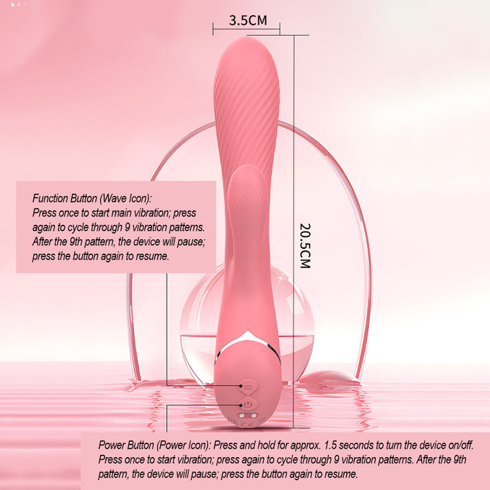 9-Speed Waterproof Silicone Vibrator for Personal Wellness — view 6