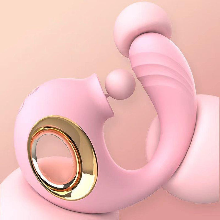 2-in-1 clitoris G-spot and nipple vibrator