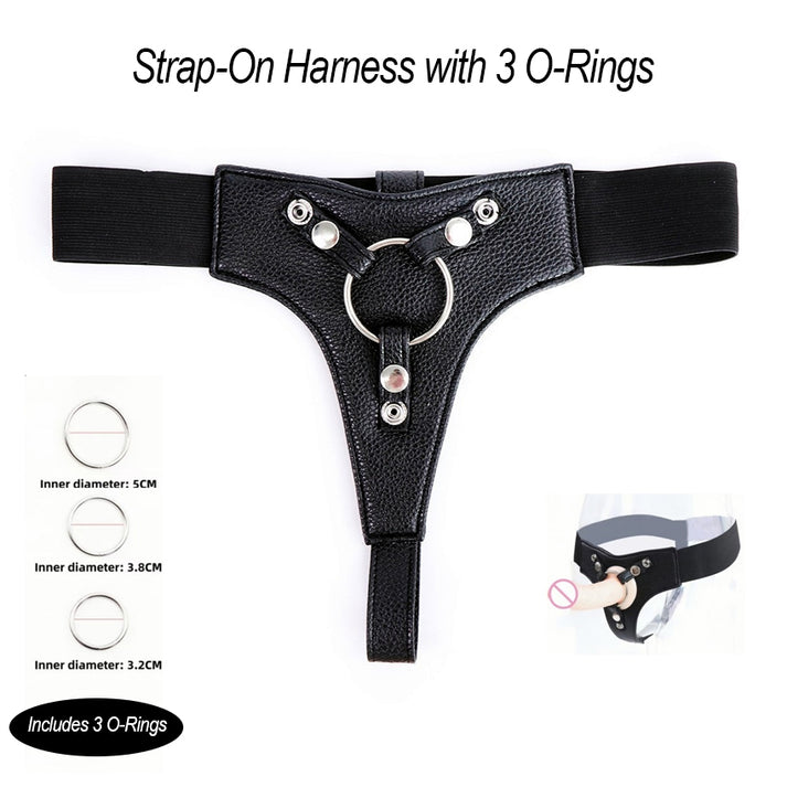 Adjustable Strap-On Harness with O-Rings — view 7