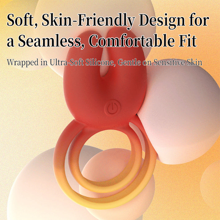 Full Enclosed Silicone Nipple Stimulator & Couples Vibrating Ring with Remote Control — view 4
