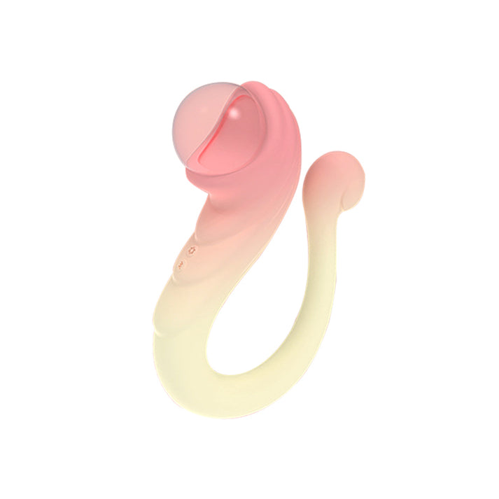 Powerful Vibration Arc Silicone Ball, Double-headed Design with Heating Function, Unique Shape for Pleasure