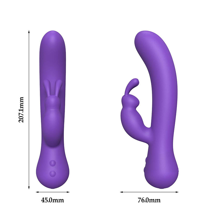 Rabbit Heating Vibrator, Dual-head AV Personal Massager for Women, Invisible Wearable Design, IPX7 Waterproof