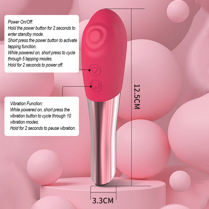 Discreet 5-tap 10-vibe women’s intimate vibrator — view 5