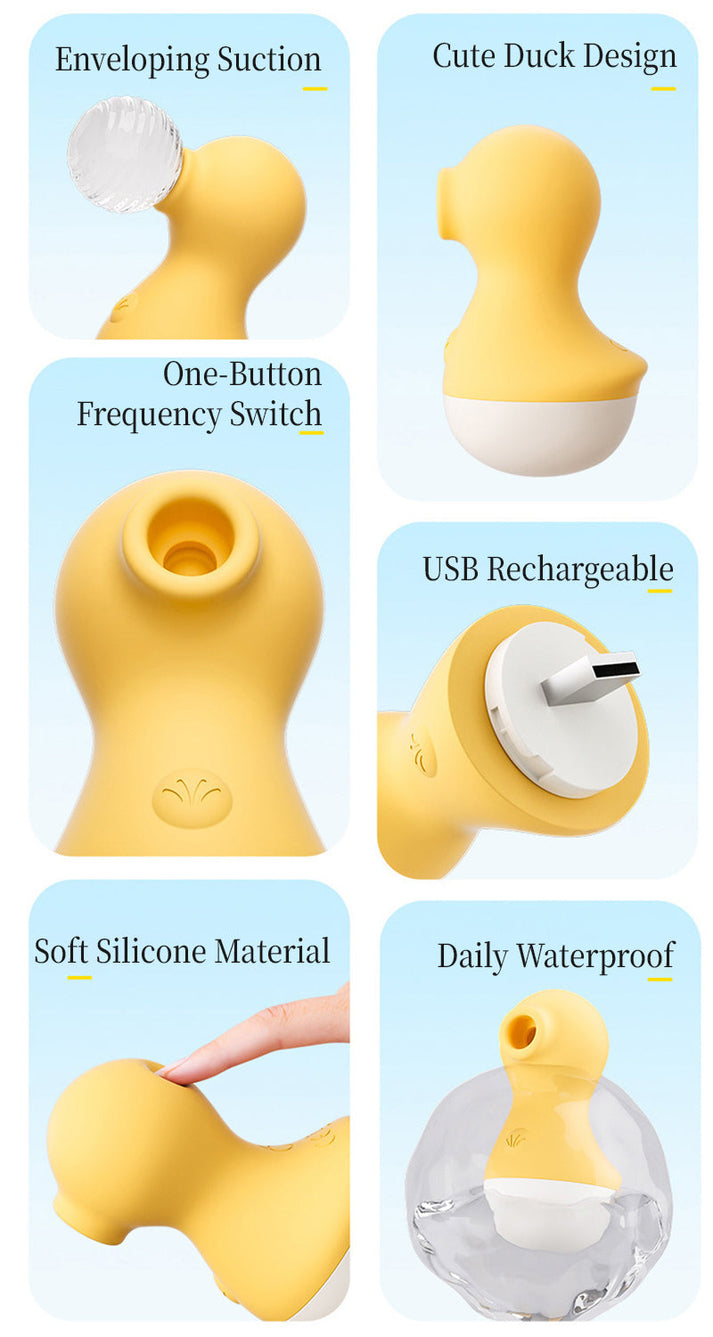 Mmeng Cute Duck Suction Vibrator, Mini Intimate Massager for Female Pleasure — view 4