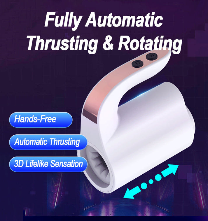Manual push type Thrusting & Rotating Electric masturbator — view 3