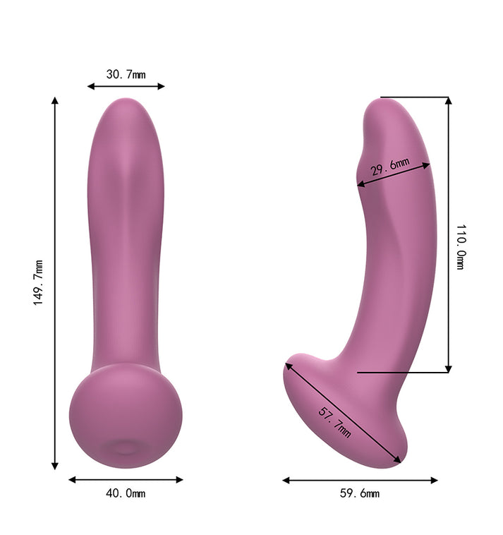 Realistic Silicone Vibrator with Suction Cup Base, Soft Skin-like Texture, Manual Control — view 2