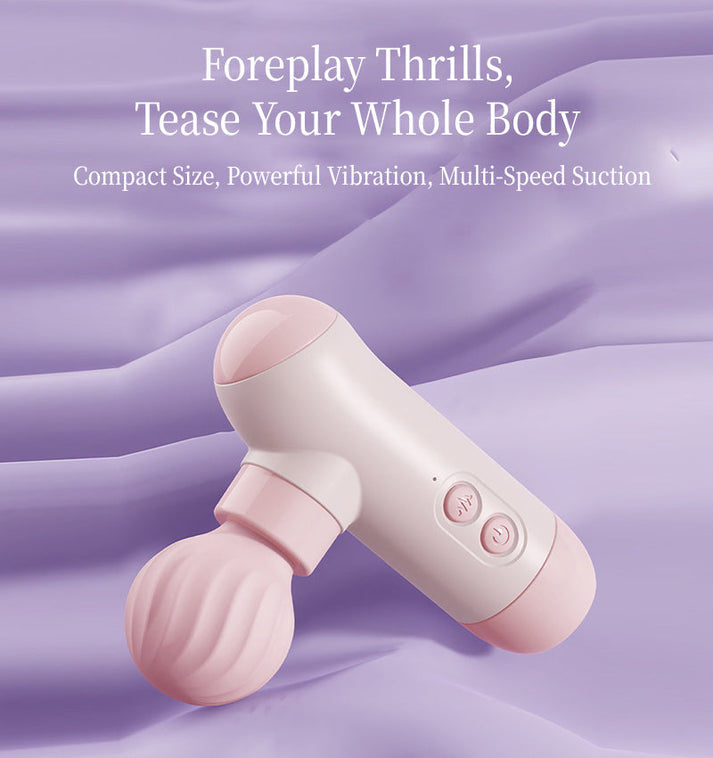 Dual-headed Tongue-Licking Vibrating Massager with Fascia Gun Function, USB Rechargeable — view 4
