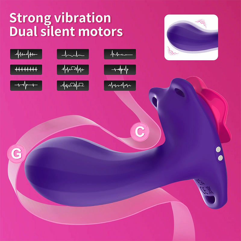 Wearable Rose Vibrating Female Insertable Strong Vibration Wireless Remote Control Non-stretching Female Vibrator — view 3