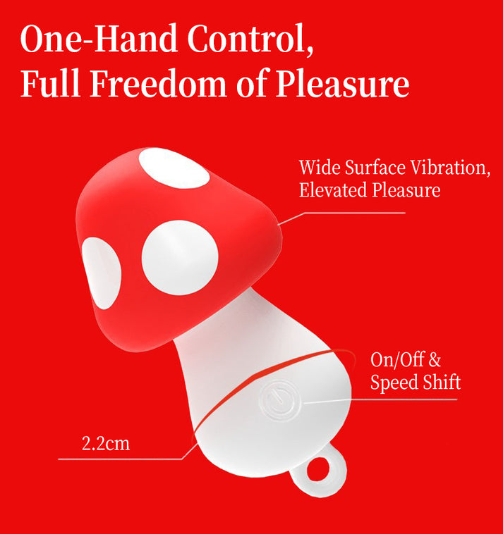 Mushroom Pendant Vibrator for Women, Multi Frequency Strong Vibration G-spot Massager, Rechargeable Waterproof Silicone — view 4