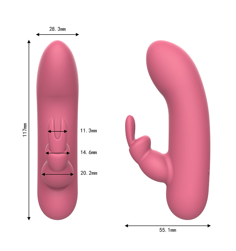 Silicone Powerful Vibrator, Made with Liquid Silicone, 3 Speeds + 7 Vibration Patterns