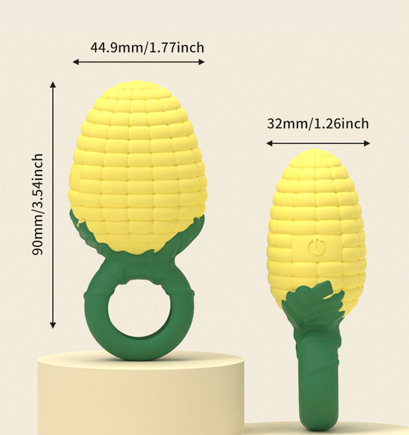 Corn-shaped male delay ring with time-delay and multi-frequency strong vibration functions, designed specifically to enhance intimate experiences for men.