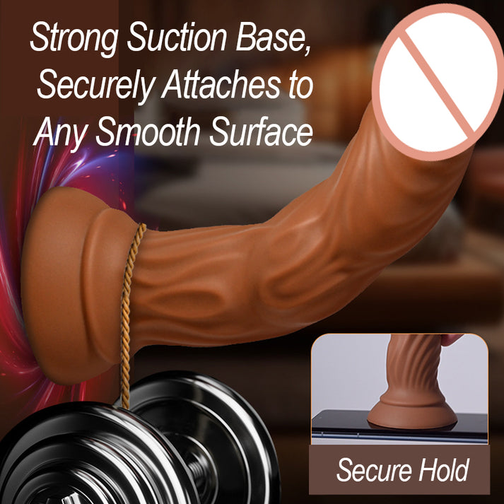 Waterproof Liquid Silicone Intimate Vibrator with Suction Base & Textured Surface — view 4