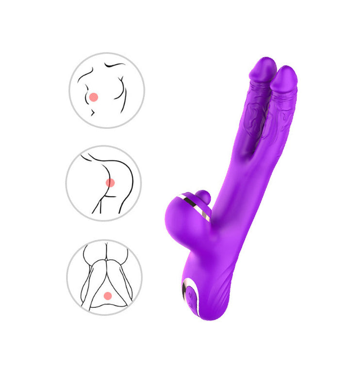 Dual-Motor Thrusting & Tapping Vibrator • Multi-Function Pleasure Device