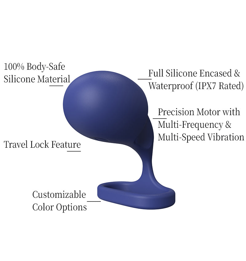 Lord of the Rings Silicone Delay Ring, Powerful Motor, One-Click Frequency Switch