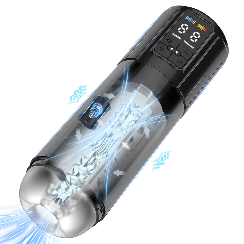 Automatic Training Masturbator with 9 Suction & 9 Vibration Levels, IPX7 Waterproof