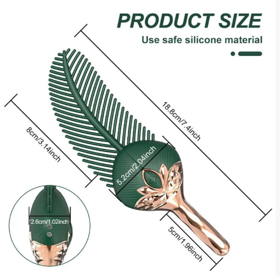 Peacock feather shape teasing vibrator — view 3