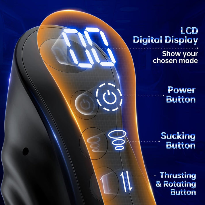 3 in 1 Automatic Men Masturbator with LCD Display Male - gallery view