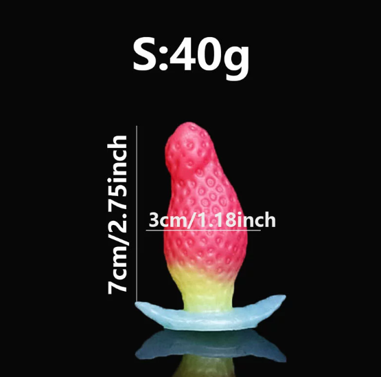strawberry-shaped Multiple sizes anal plug — view 2