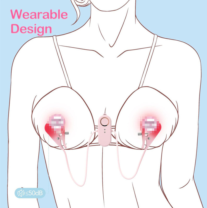 SM Electric Remote - Controlled Vibrating Nipple Clamp - extra detail view