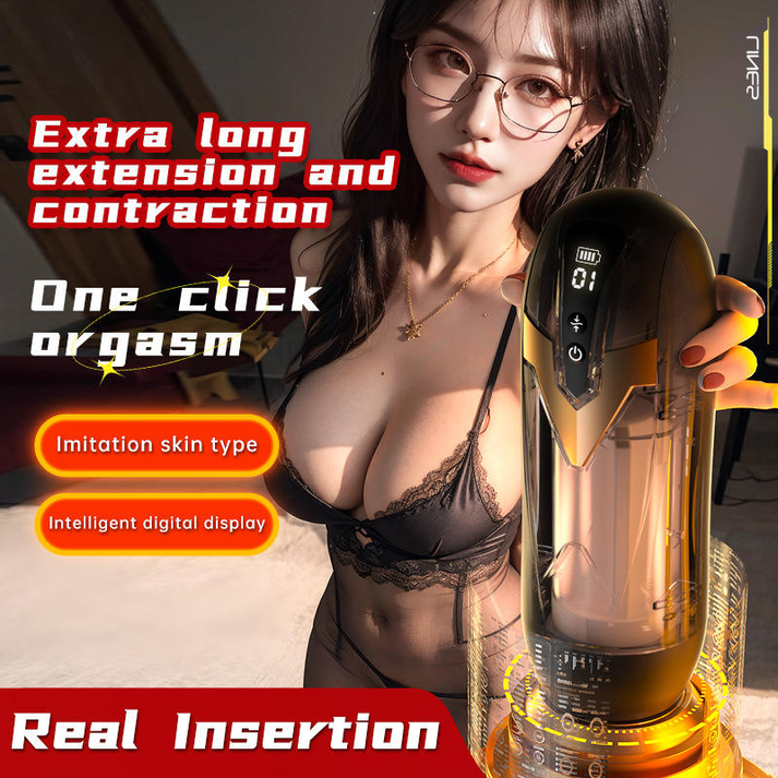 Fully Automatic Male Masturbators Thrusting Blow Job Sucking Rotating Cup Handsfree Masturbator for Body Use — view 5