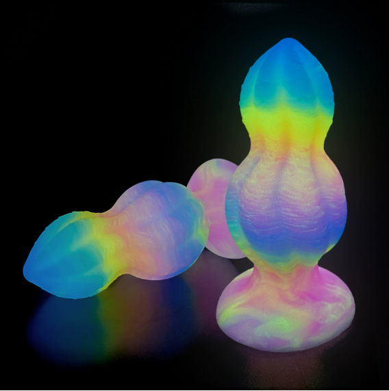 SM New Fluorescent Anal Plug With Anal Dilation Massage — view 2
