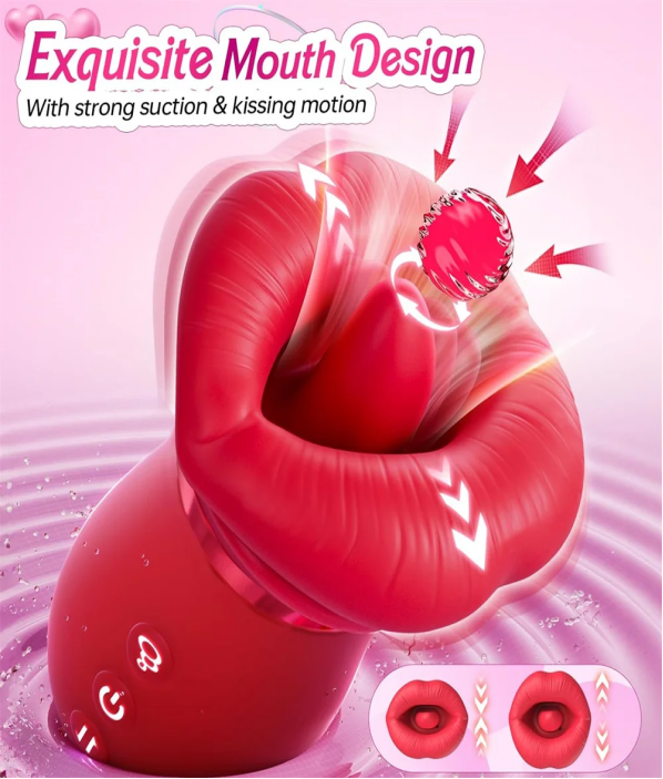 Rose Tongue licking Oral Sucking Vibrator